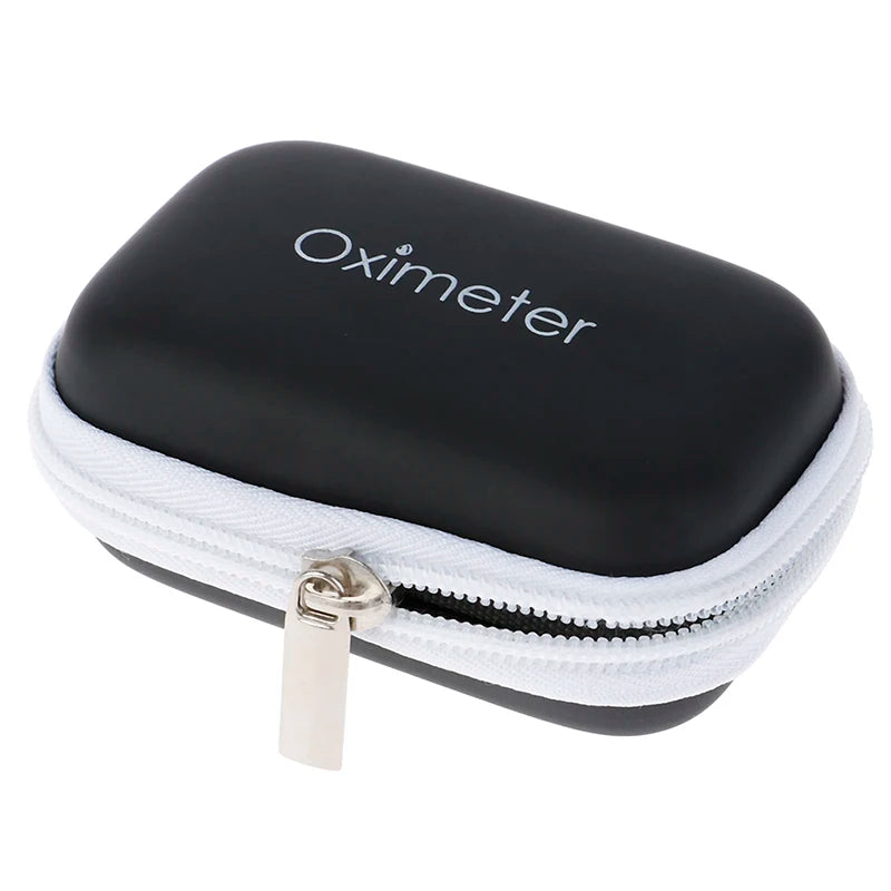 Pulse Oximeter Monitor Finger Pulse Oxymeter Digital Oxygen Meter Zipper Bag