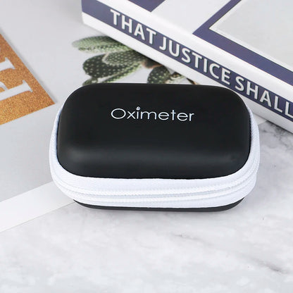 Pulse Oximeter Monitor Finger Pulse Oxymeter Digital Oxygen Meter Zipper Bag